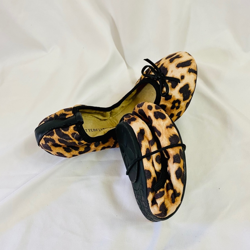 ButterflyTwists Foldable Leopard Ballerina Flat